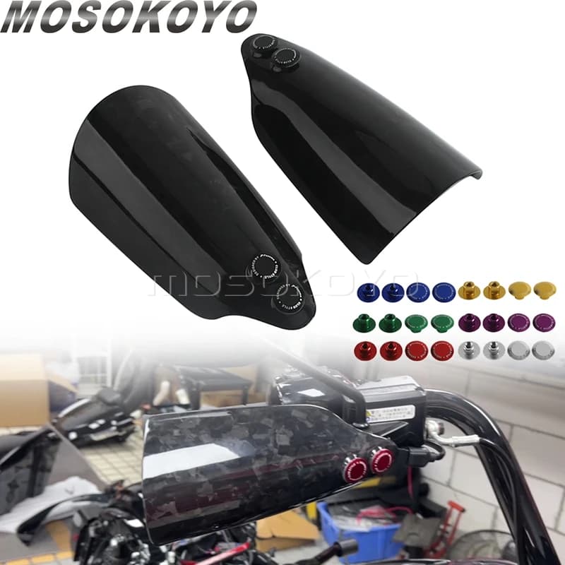 Moto Paramani Protezione In Fibra di Carbonio Manubrio Protezione Della Mano Scudo Della Copertura Per Harley Touring Road King Special FLHRXS 21-25