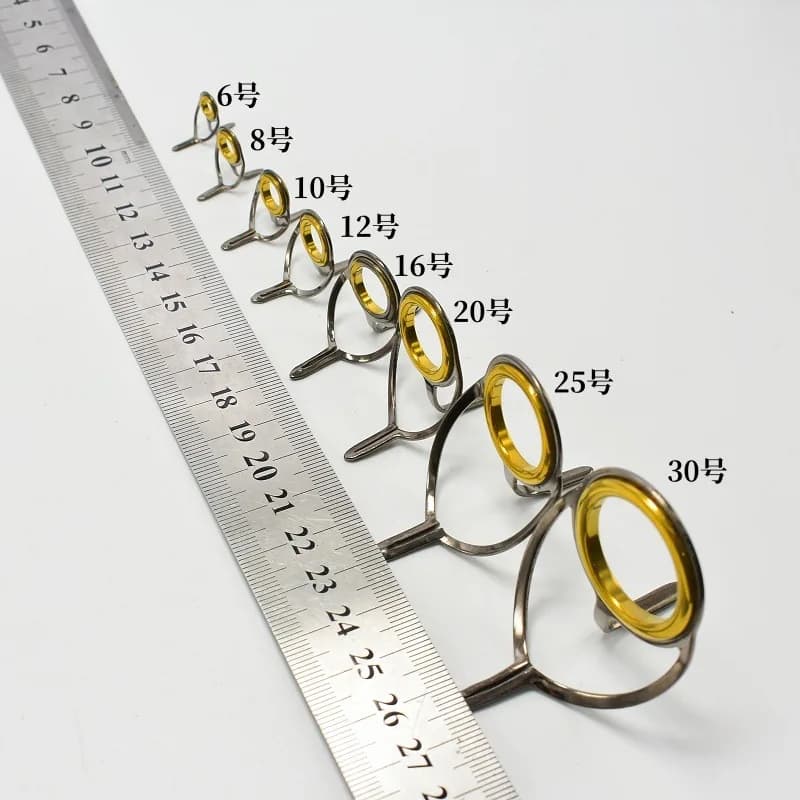 8 pieces fishing equipment stainless steel repair kit set fishing rod guide fishing rod ring tip circle guide ring for eyes ring thread