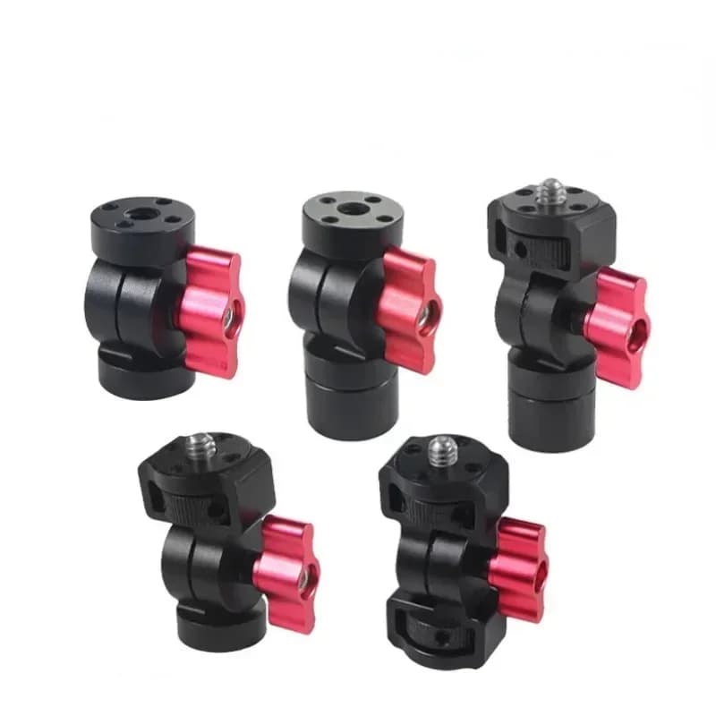 180 ° Supporto per testa a sfera per treppiede regolabile Foro da 1/4 3/8 "per supporto per monitor Gopro 13 Supporto per staffa per videocamera per moto