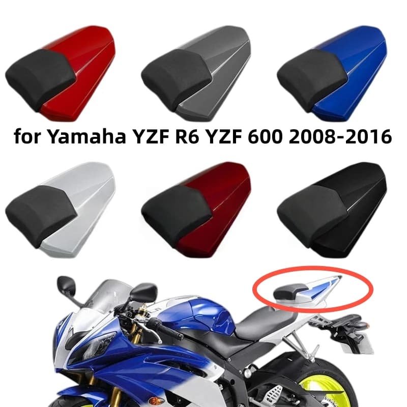 Coprisedile posteriore per passeggero, carenatura posteriore, coperchio del portabagagli posteriore per Yamaha YZF R6 YZF600 2008-2016