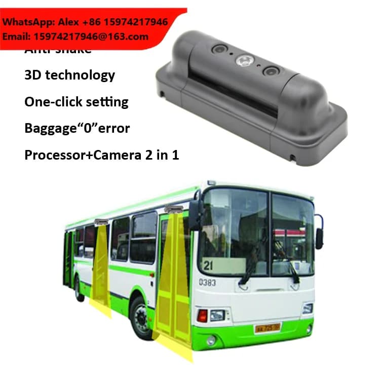Highlight Automatic 3D Bus Passengers People Flowing Counting Door Camera Sensors For Passenger HPC168 Passenger Counter