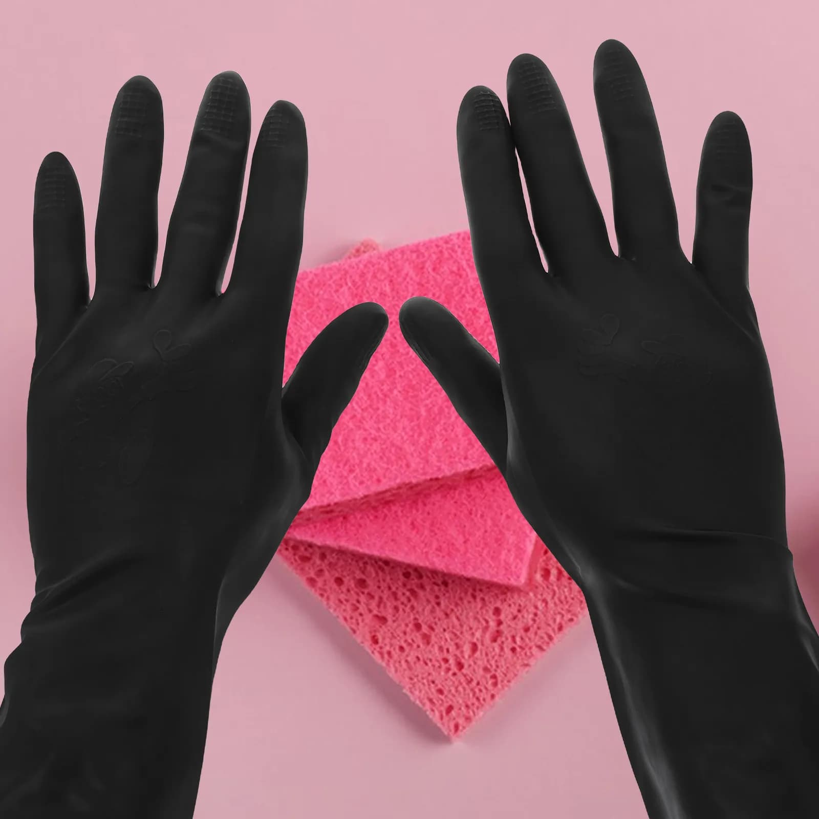 5 Paia di Guanti Impermeabili in Lattice per Tintura Capelli, Antiscivolo, Riutilizzabili, Protezioni per Mani per Salone di Bellezza, Strumenti per Acconciature, Pulizia Domestica, Barbiere
