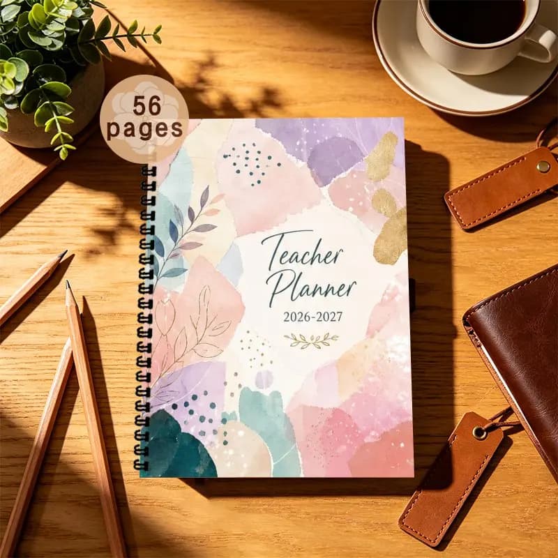 A5 2026-2027 Teacher Planner,Includes Monthly and Weekly Task Lists and Schedules,Classroom Lesson Organizer,Ideal Teacher Gifts