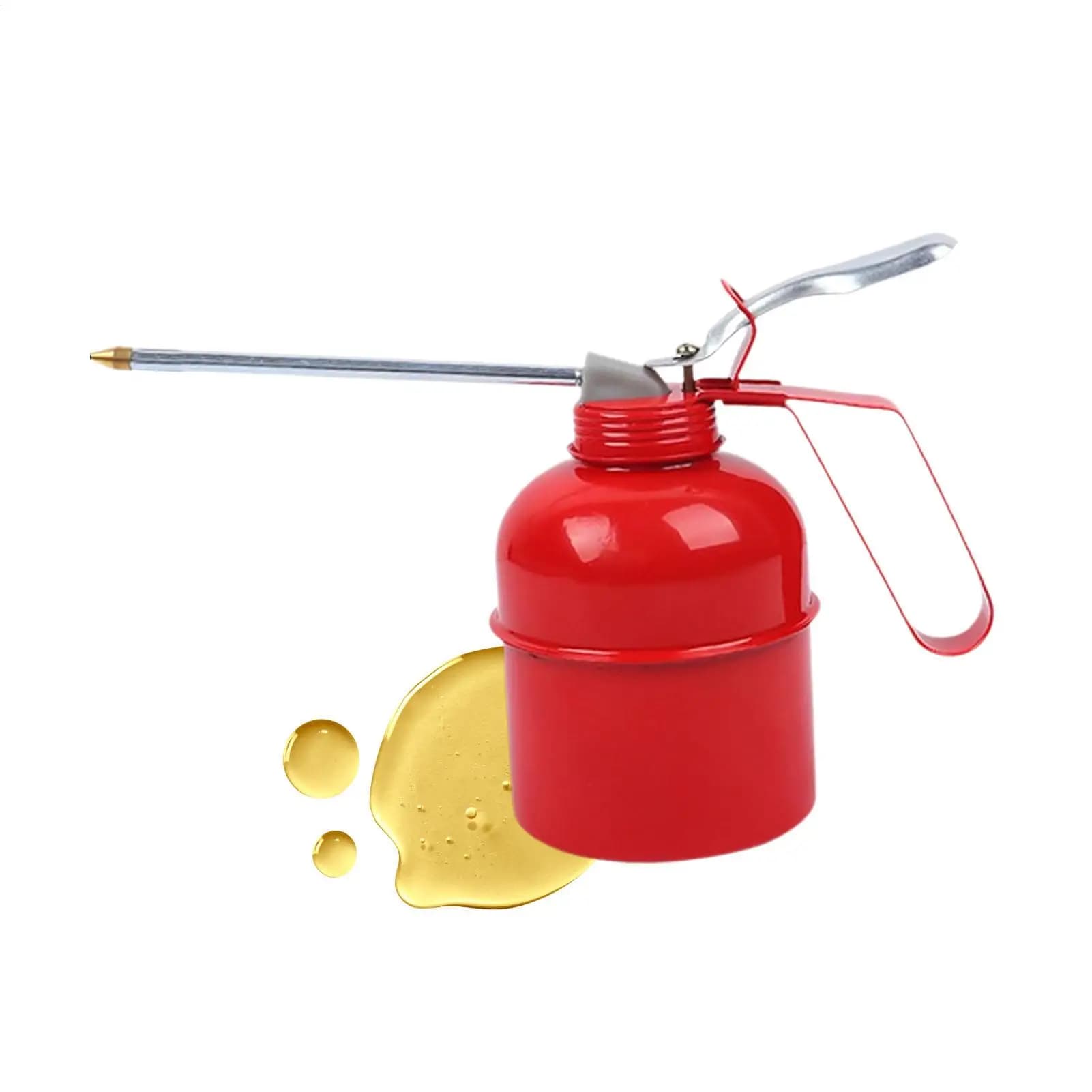 Pompa a mano per olio con beccuccio lungo, spray per oliare, per casa, moto, bici, auto, trasmissioni e motori.