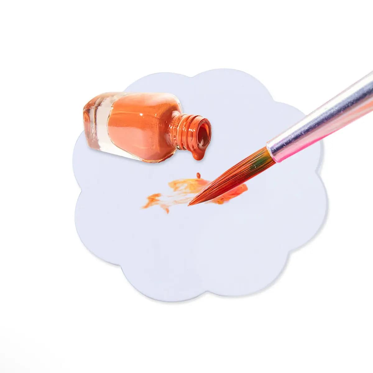 Tavolozza Professionale in Silicone per Nail Art, Vassoio Bianco per Miscelare e Sfumare, Facile da Pulire e Impilabile
