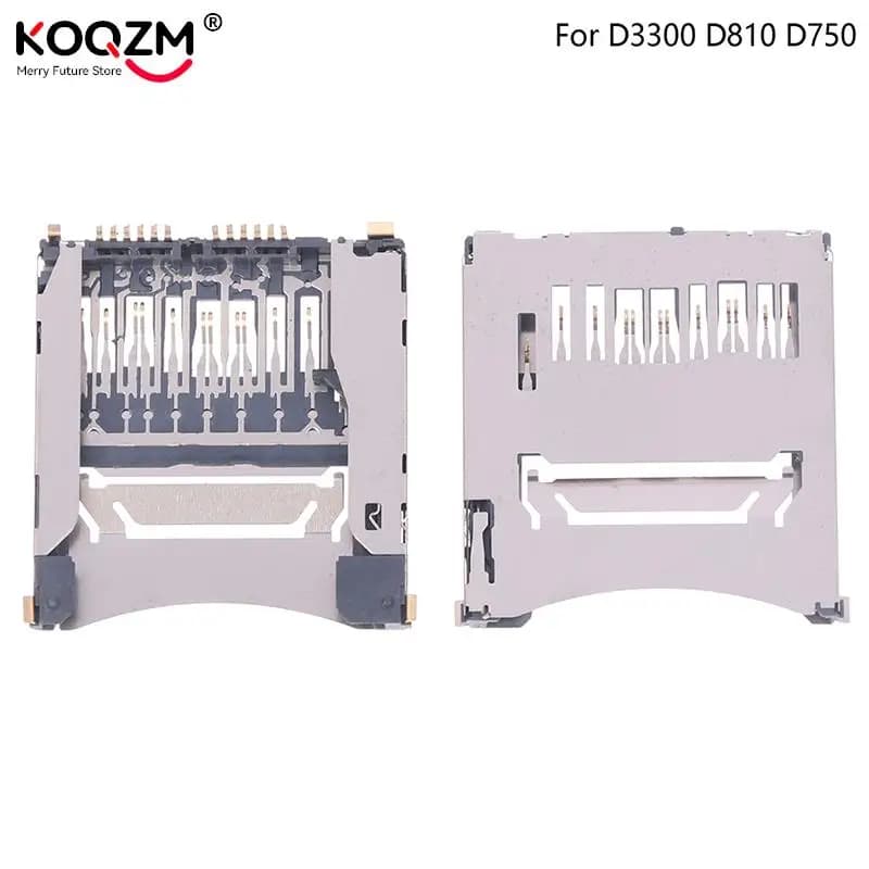 1pc SD Memory Card Slot Component Reader Holder Assembly Parts per NIKON D3300 D810 D750 A100 70D 80D Slot per schede