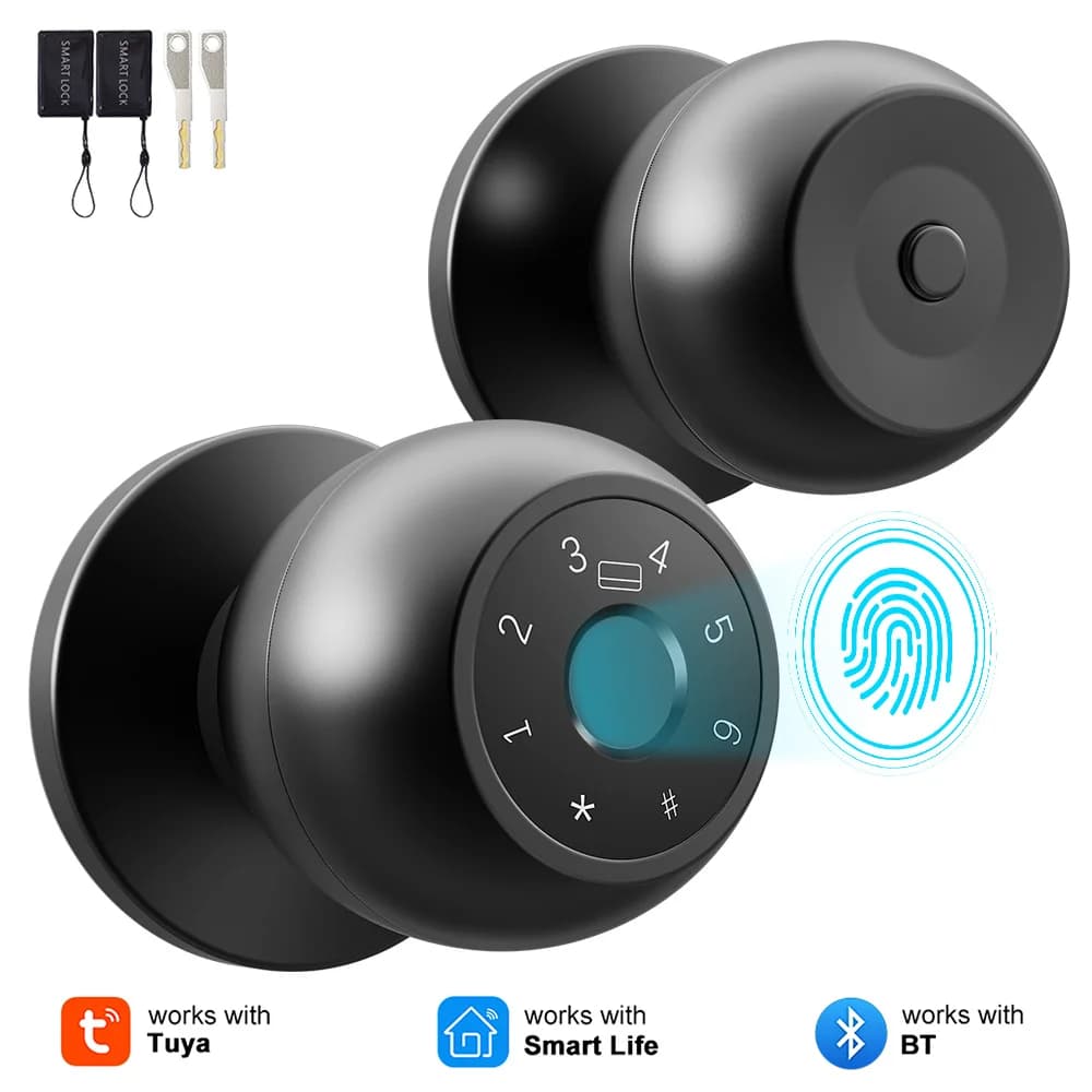 Smart Door Lock esterno Bluetooth Smart Home Door Lock Card Key Riconoscimento delle impronte digitali Dispositivi Smart Life Protezione domestica