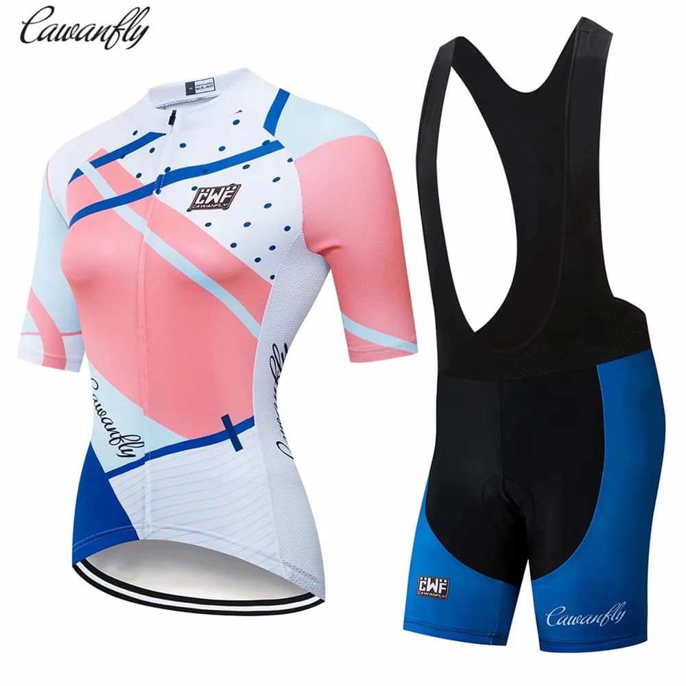 Abbigliamento Ciclismo Donna Estivo Set Maglia e Salopette Bici 2026 Pantaloncini MTB Completo Sportivo
