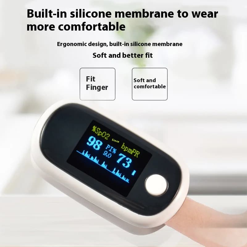 JUSTLANG Medical Rechargeable Digital Pulse Oxymeter Pulse Oxymeter Monitor Pulse Oxymeter with finger clip Monitor for Adult Home Health
