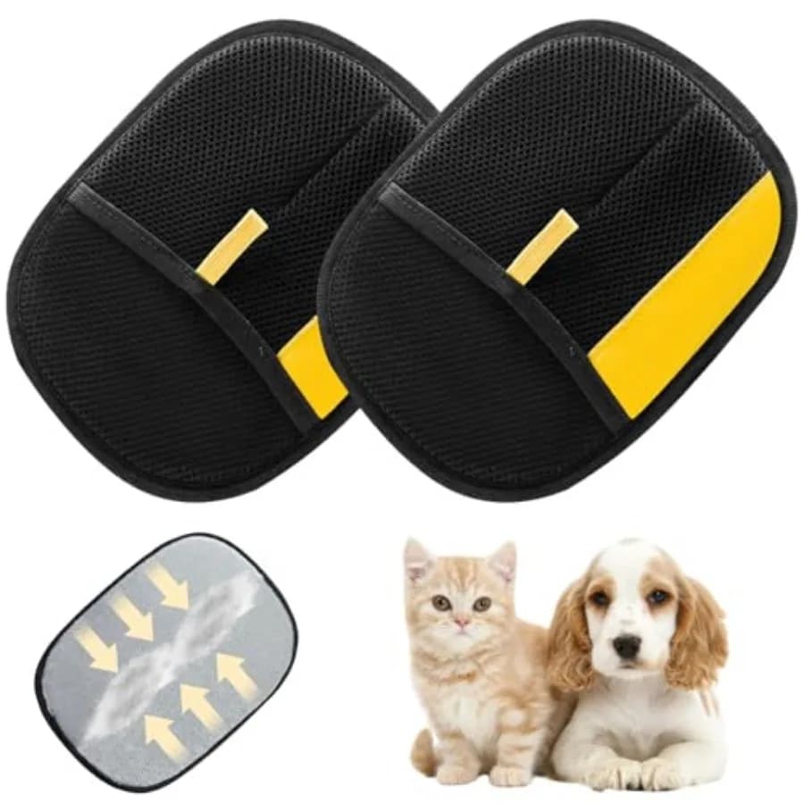 Guanto per la Rimozione dei Peli di Animali Domestici per Cani e Gatti, Guanto Elettrostatico Riutilizzabile per la Rimozione dei Peli, Strumento per la Toelettatura dei Gatti