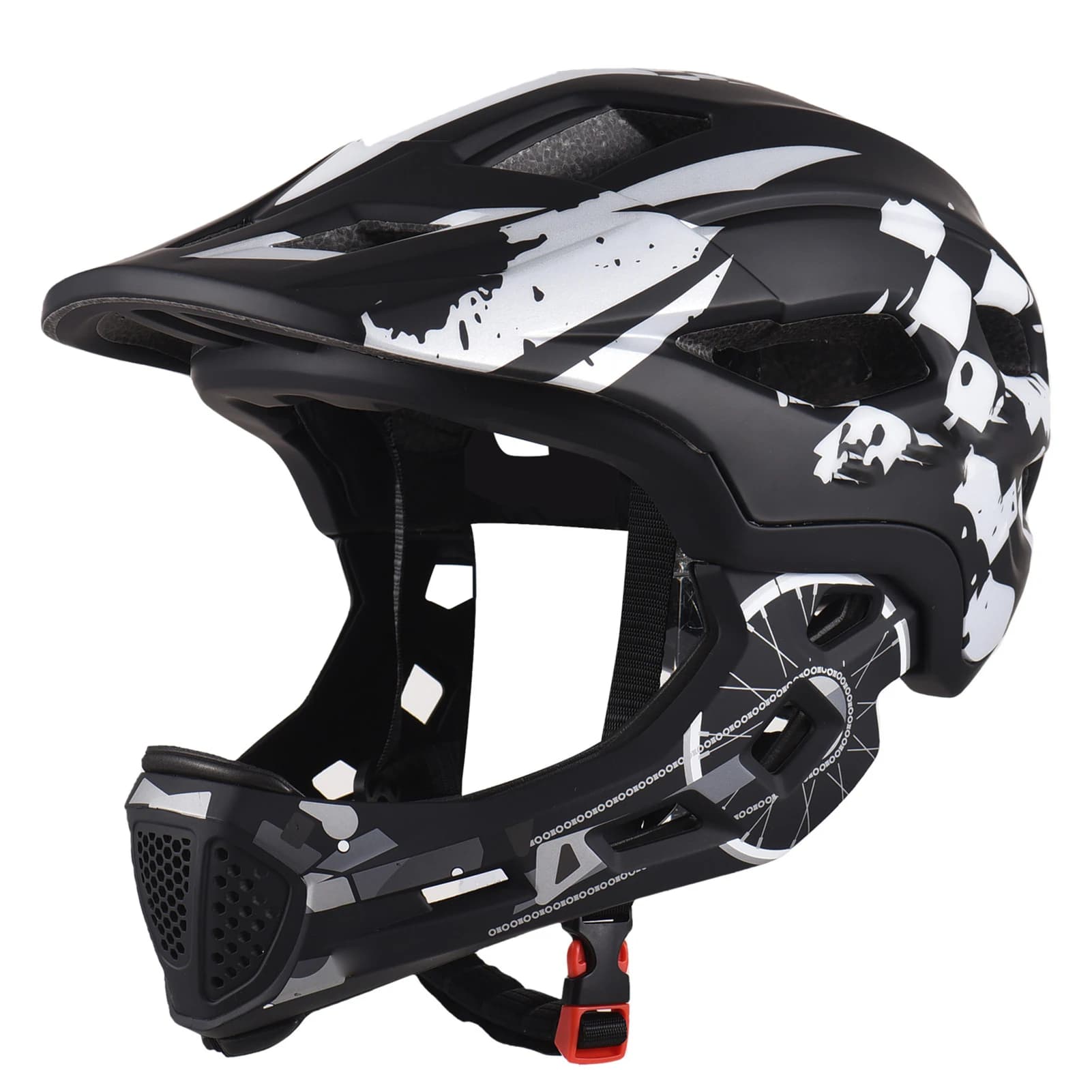 Lixada Casco da ciclismo per bambini Casco integrale staccabile Casco da ciclismo regolabile per casco integrale per bambini di 5-9 anni