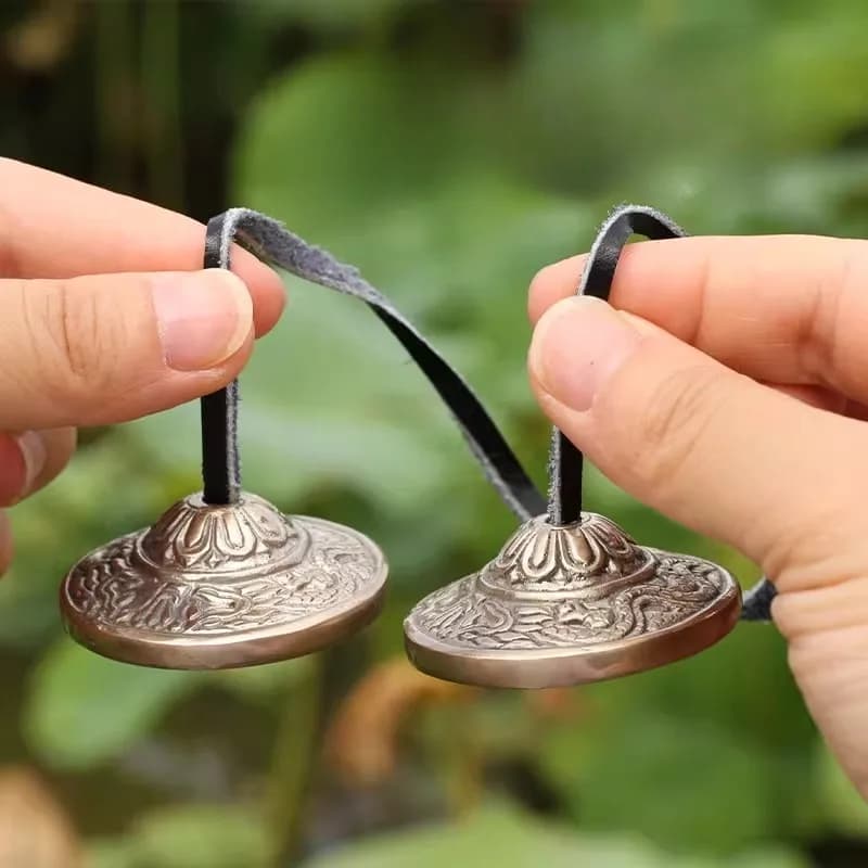 Copper Tinkle Bell Meditation Sound Healing Hand Bells Tibetan Professional Yoga Orff Instruments Nepal Handheld Instruments