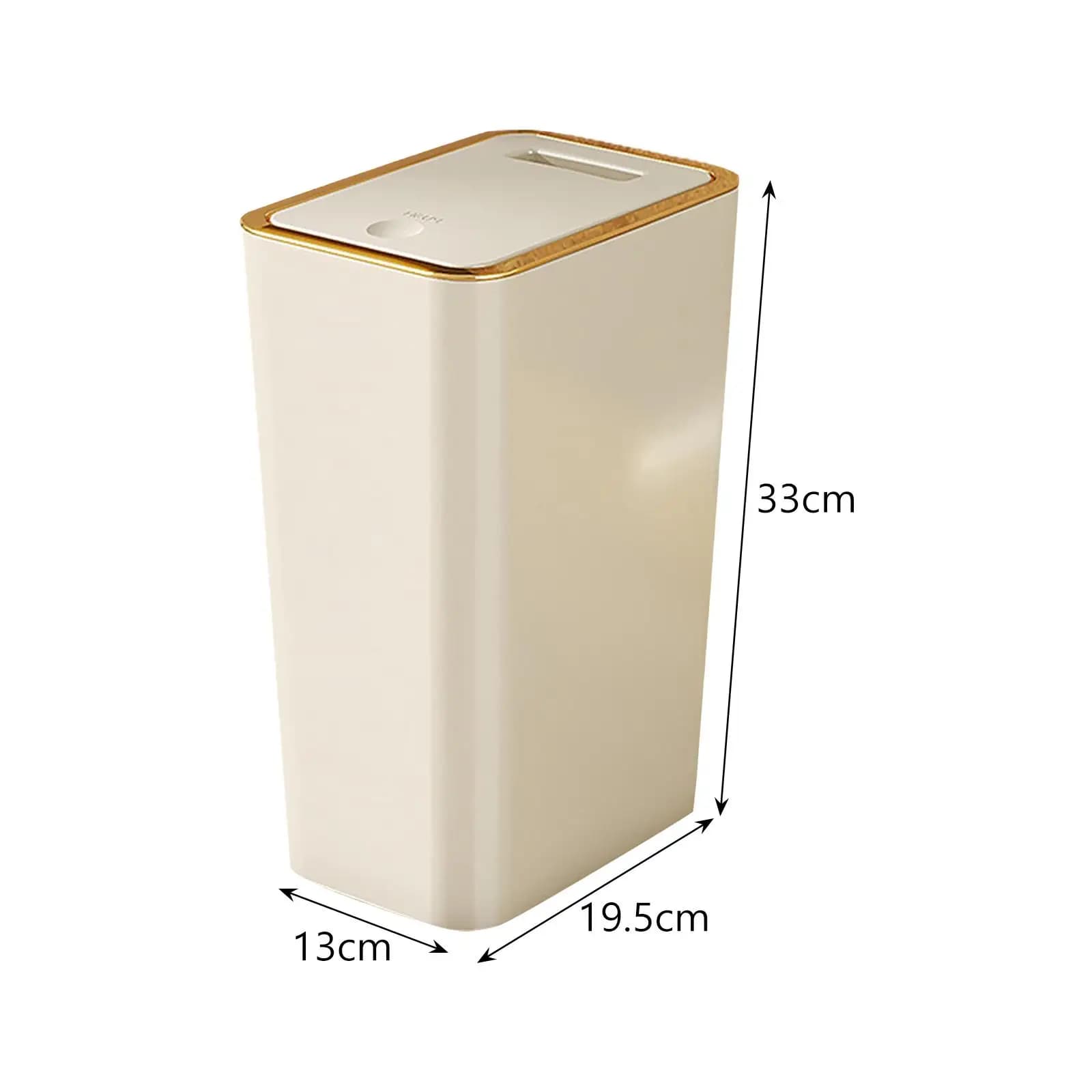 Cestino per Bagno con Coperchio, Design Semplice, Piccolo, con Apertura a Pressione, per Toilette, Lavanderia, Ufficio, Sala Artigianato, Camera da Letto