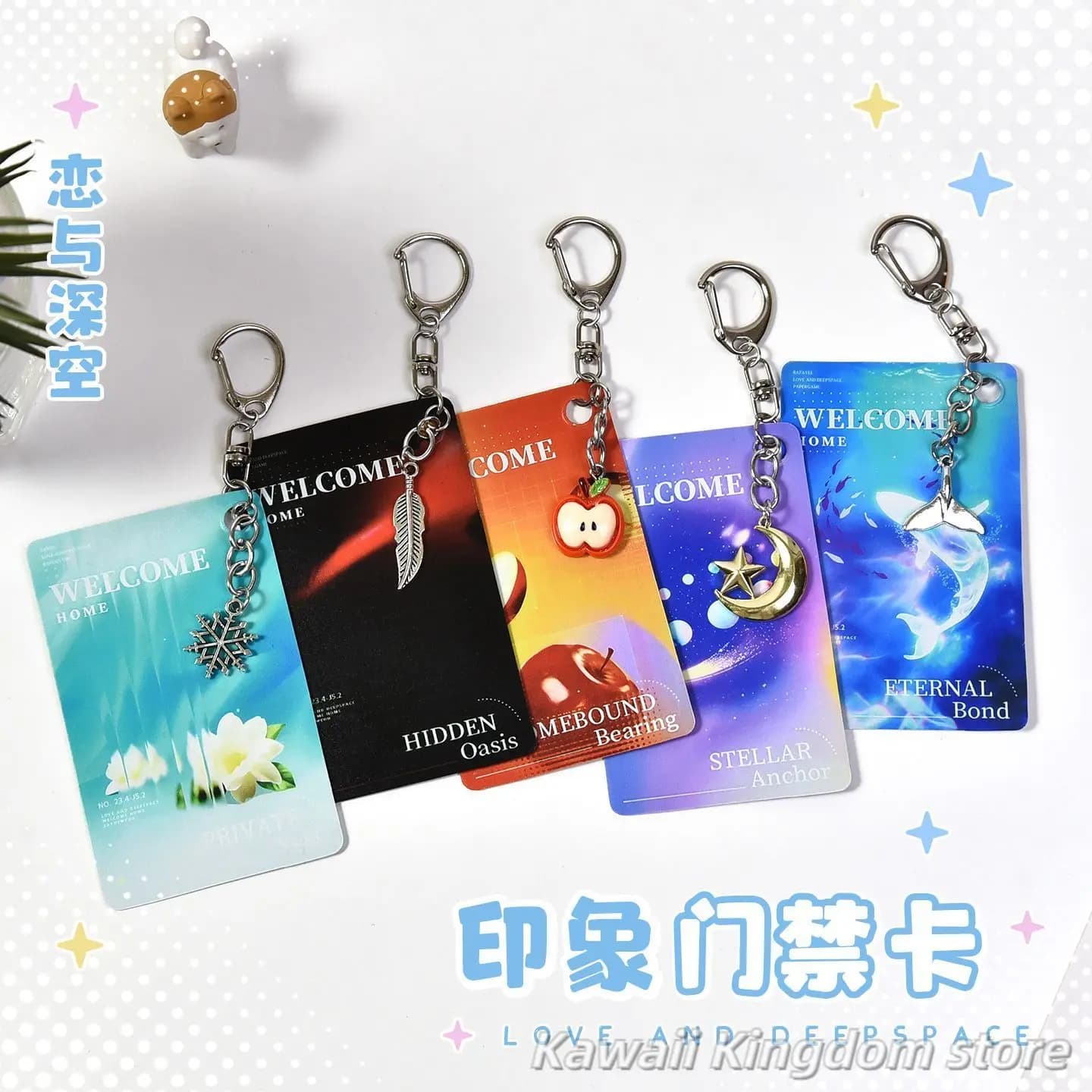 Love and Deepspace Rafayel Zayne Xavier Sylus Caleb Anime Cosplay Access Control Induction ID Card Card Holder Fans Gift