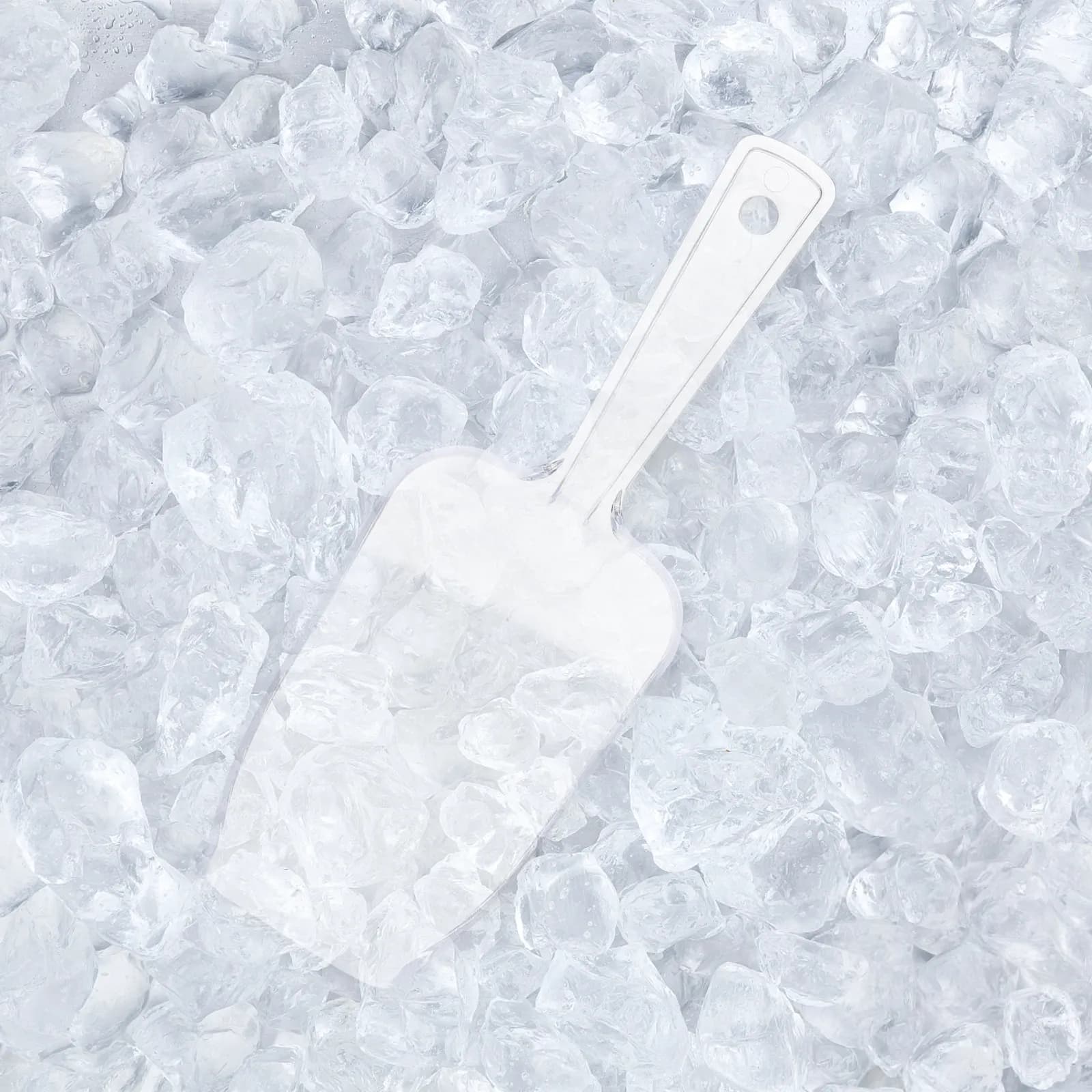 5Pcs Clear Plastic Ice Scoops Mini Measuring Scoops for Weddings Buffets Candy Dessert Ice Cream Protein Powder Serving