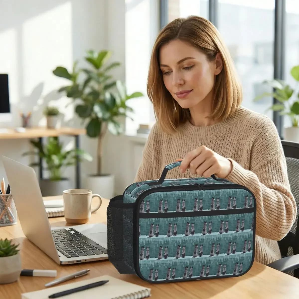 Australian Cattle Dog Blue Heeler Insulated Lunch Bag for Women Office Cooler Thermal Food Box Tote Lunch Boxes Container