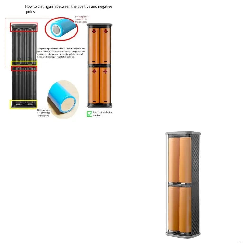 Battery case 21700 to 4 slots with fast charging, welding required