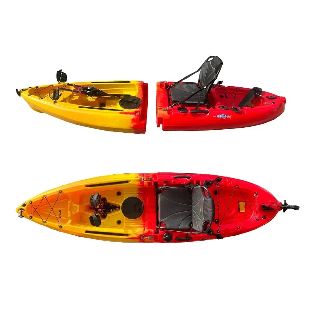 pagaia in fibra di carbonio gonfiabile personalizzata pinna da mare pedaliera blu oceano singolo pesca touring sit in con pedali kayak