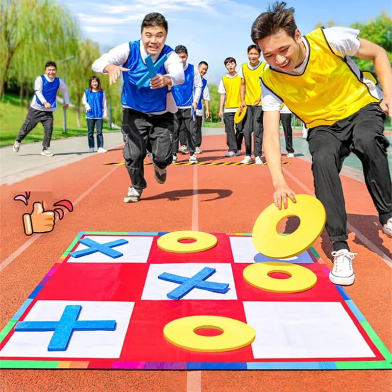 Gobang giochi all'aperto giocattoli sportivi Tic Tac Toe Relay Race Backgammon Team Building lavoro di squadra velocità intellettuale bambini famiglia