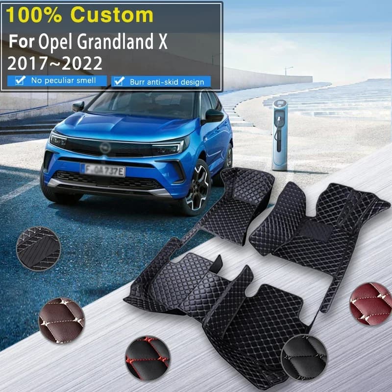 Tappetino 3D per Opel Grandland X 2017 ~ 2022 Tappeto Anti-sporco Tappetini per auto Set completo Tapete De Carro Tappetini per auto Pavimento Car Accessor