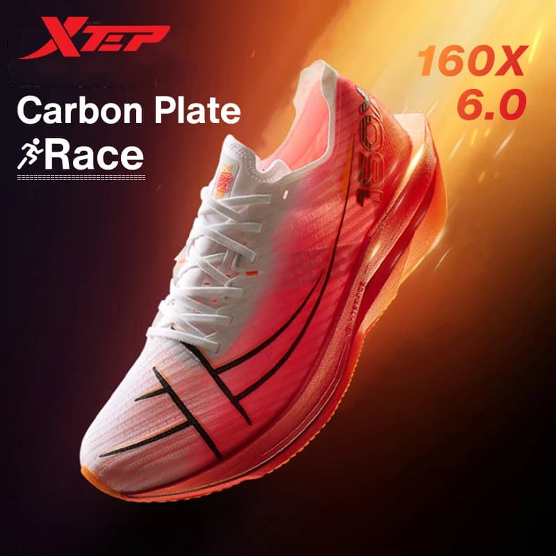 Xtep 160X 6.0 Scarpe da corsa Maratona professionale PB Piastra in carbonio per uomo Ammortizzazione Assorbimento degli urti Sneakers 976319110057