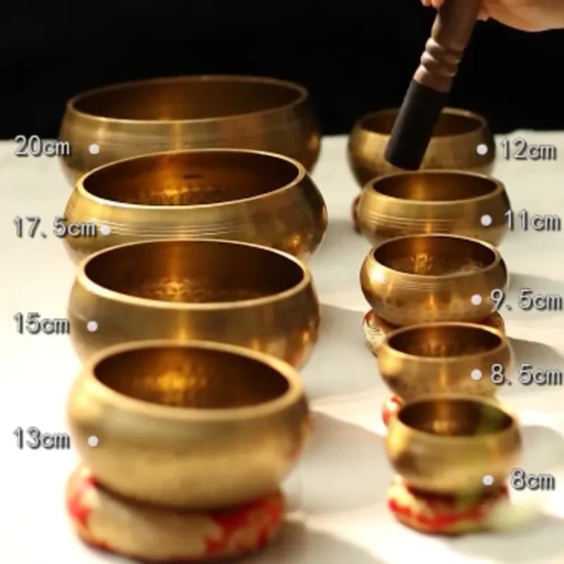 Nepal Buddha Sound Bowl Handmade Yoga Meditation Chanting Brass Chime Handicraft Music Therapy Tibetan Singing