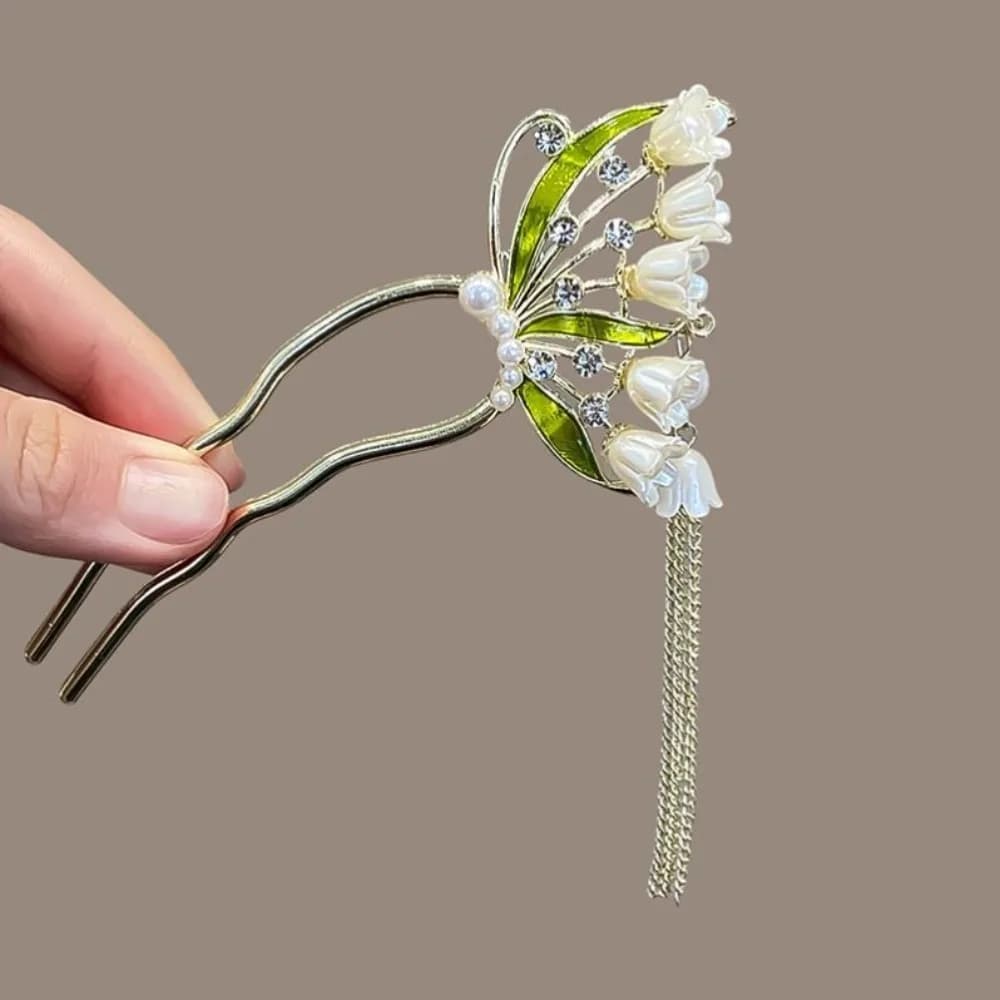1pc Lily of The Valley nappa forcina vintage elegante classico bastone per capelli nuovo stile cinese forcina elegante gioielli da sposa