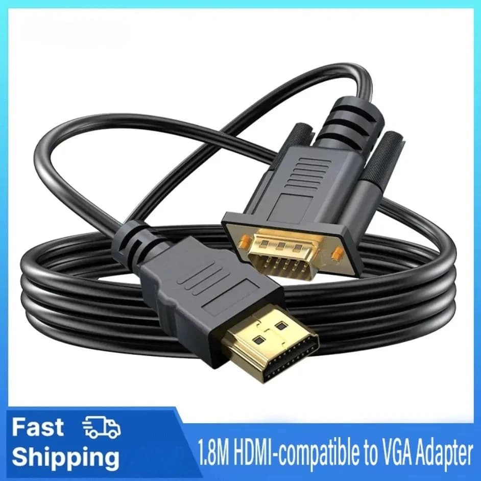 Cavo convertitore adattatore da HDMI a VGA 18M FHD 1920x1080P per desktop portatile PC TV Monitor Proiettore Display Connessione