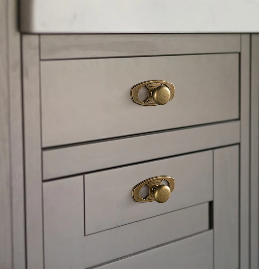 Maniglie per Mobili in Ottone Anticato, Maniglie Vintage in Ottone Massiccio per Cassetti di Camere da Letto, Armadi da Cucina e Cassettiere
