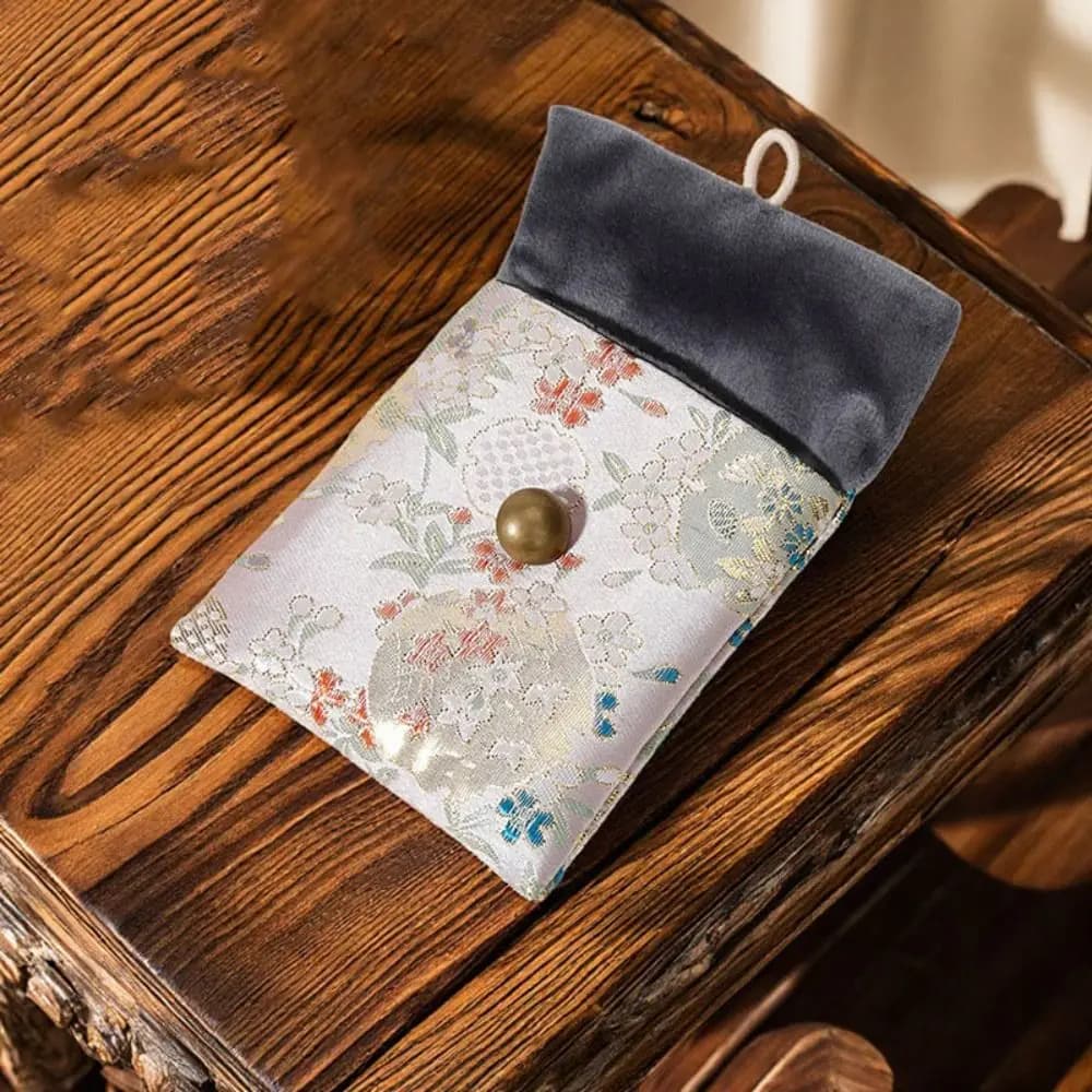 Embroidered Flowers Jewelry Packing Bag Chinese Style Rings Necklace Earrings Storage Case Bracelet Coin Purse