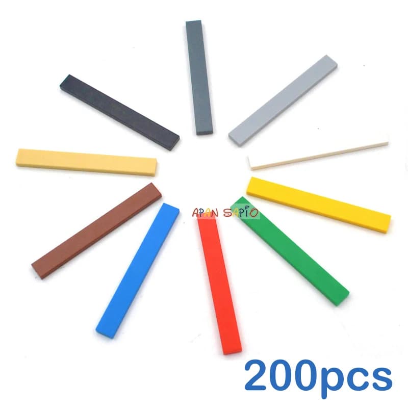 200 pz Liscio 1x8 FAI DA TE Building Blocks Figura Mattoni 10 Colori Educativi Giocattoli Creativi per I Bambini Formato Compatibile Con 4162
