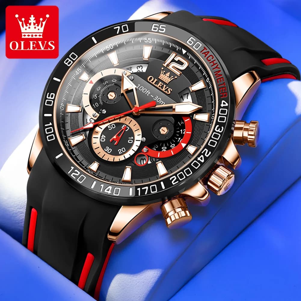 OLEVS 9936 Men's Watch Fashion Brand Quartz Watch Men's Waterproof Luminous Watch Men's Sports Watch with Original Reloj Box