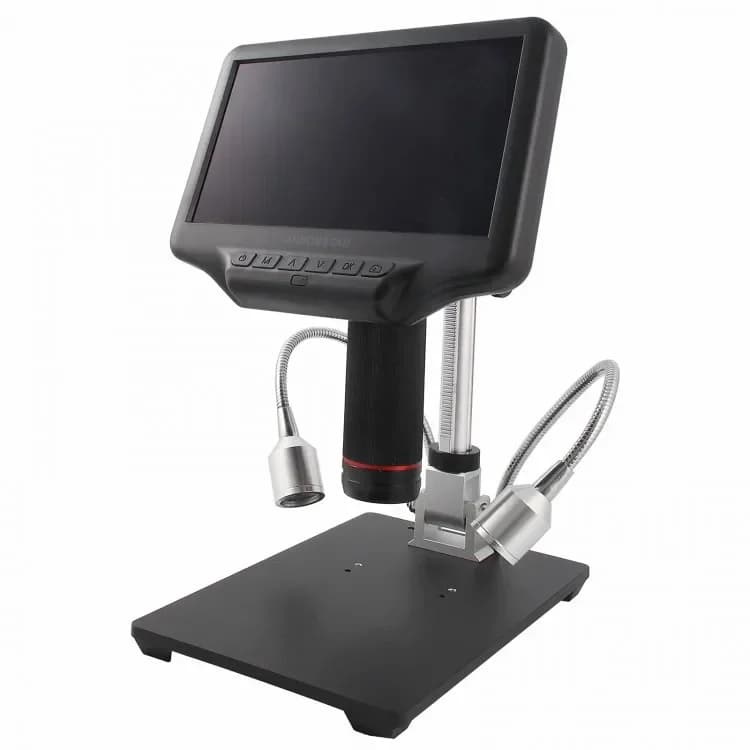 Microscopio Digitale AD407 Andonstar 270X 4MP con Effetto 3D, Supporto Regolabile e Monitor con Schermo da 7 Pollici LED