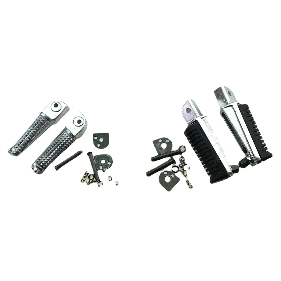 1 pz per Lifan LF150-10B/KP150 LF150-10S/KPR150 moto poggiapiedi anteriore sinistro pedale anteriore nero pedale posteriore-argento