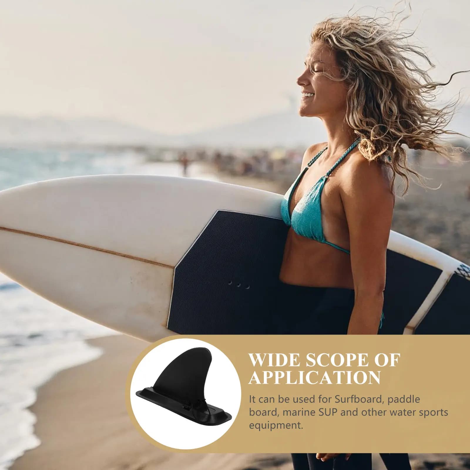 Set di Pinne Scorrevoli Staccabili in Plastica per Tavole da SUP, Kayak e Canoe - Stabilizzatore di Ricambio per Equilibrio e Separazione dell'Acqua