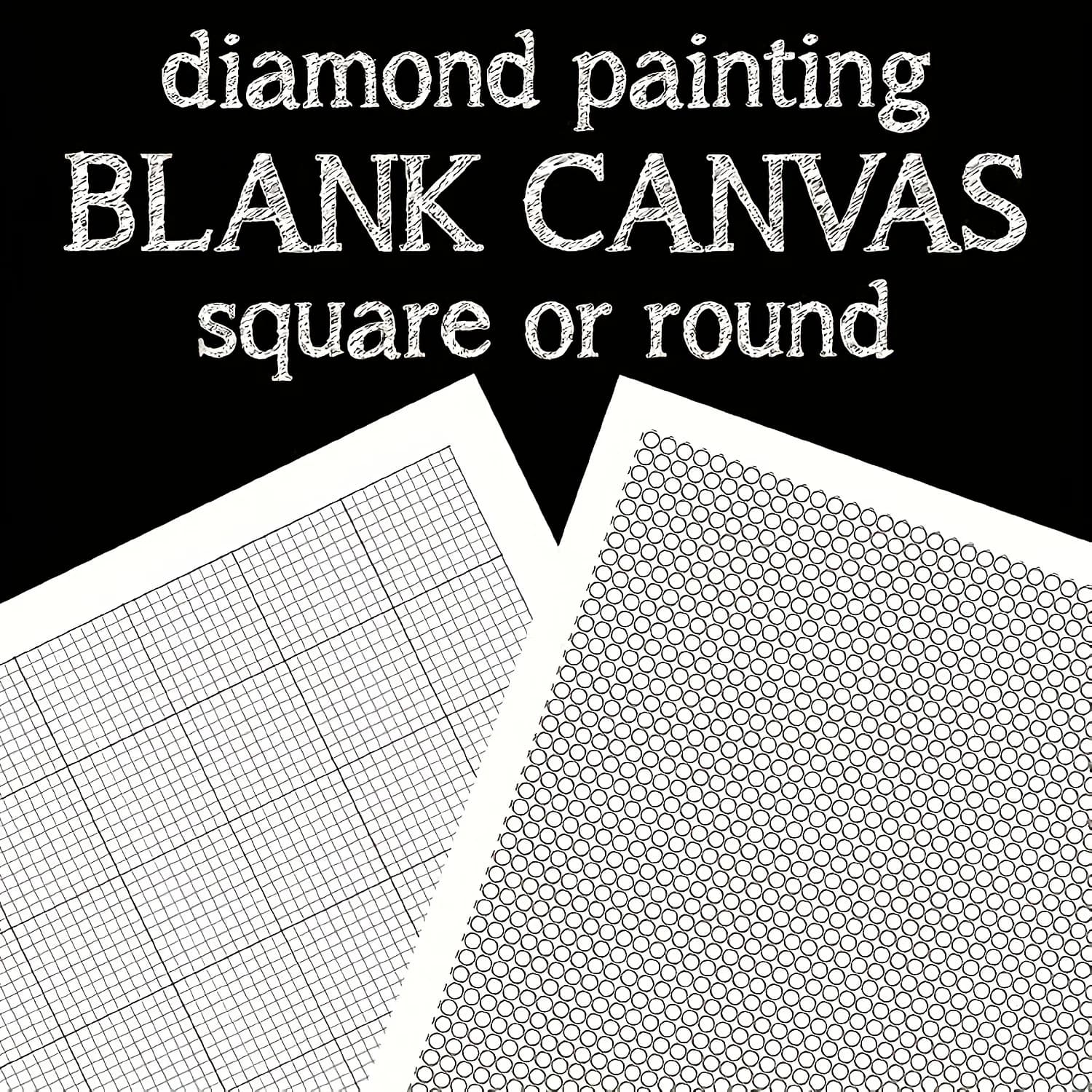1pc DIY Diamond Painting Blank Canvas Full Square Round Diamond Embroidery Cross Stitch Independent Design Diamond Moasic 20x20