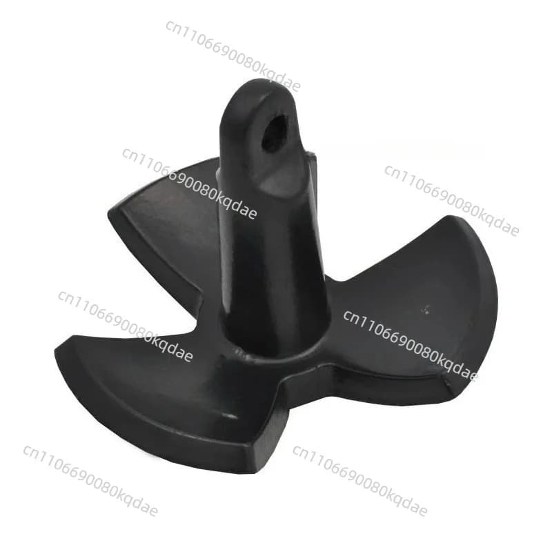 Black PVC‑Coated River Anchor Accessory For Fishing Vessel And Inflatable Assault Boat
