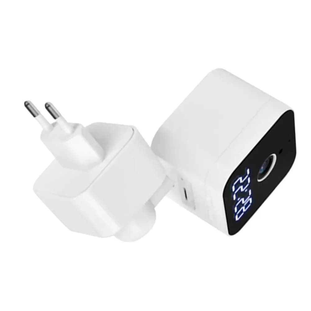 Telecamera di Sicurezza Wireless HD con Orologio - Intelligente per Casa e Ufficio, WiFi, Visione Notturna, Uso Interno