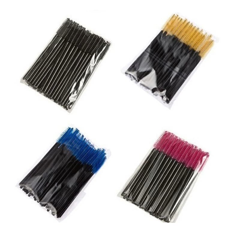 50 pcs brush for disposable eyelash extension eyelashes brush for eyebrow Mascara stick applicator Spoolers eyelash makeup cosmetic