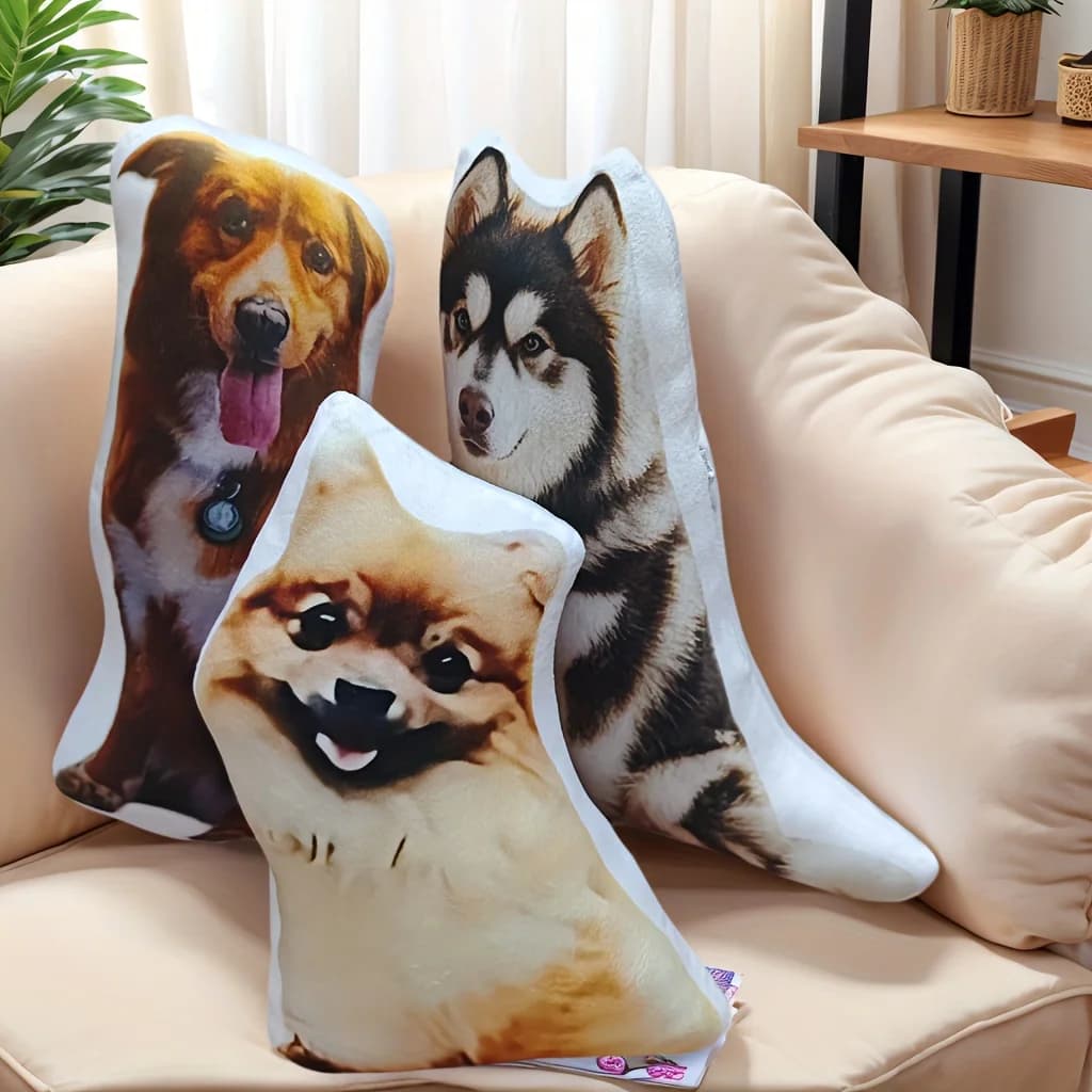 Cuscino personalizzato per animali domestici stampato in 3D basato sulle tue foto, regalo di compleanno per amanti degli animali domestici per i padroni di animali che mancano, disponibile.