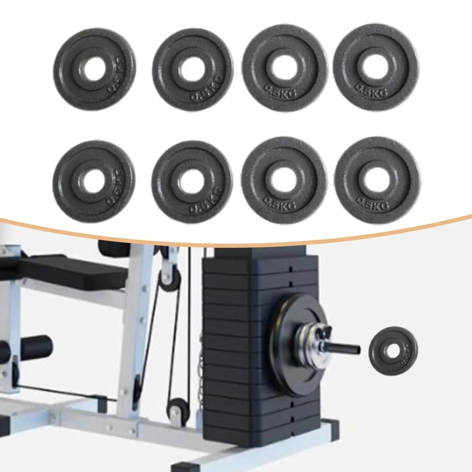 Weightlifting Plates Standard Barbell 26mm Center Hole Fitness Workout Muscle Training Set for Gym