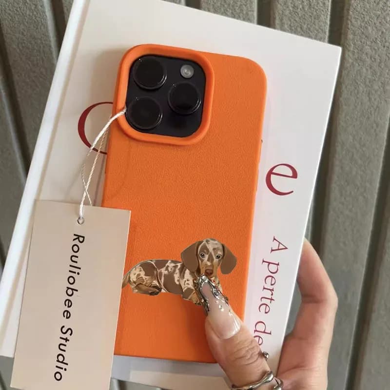 Spotted Dachshund Illustration Pattern Phone Case for iPhone 17 Pro Max 16 13 12 14 15 Plus 11 Pro Max X XS XR 16e Soft Cover