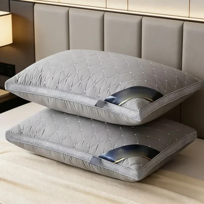 Cuscino Ortopedico per Supporto Cervicale, Nucleo ad Alta Resilienza Non Collassabile, Aiuto per il Sonno, Cuscino Singolo per Studenti, Uso Domestico, Dormitorio, Hotel