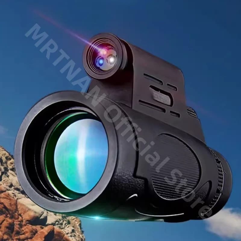 12x50 HD ZOOM Potente telescopio monoculare Binocolo portatile Telescopio a lungo raggio Caccia Campeggio con clip per telefono treppiede