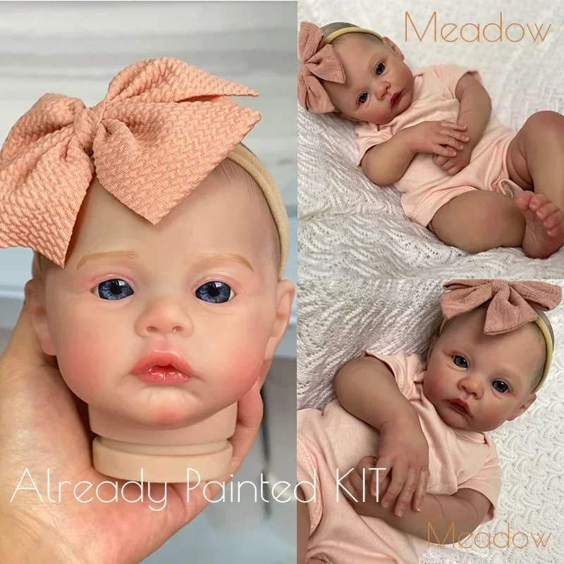 Bebe Reborn Kit prato già dipinto fai da te parti di bambole rinate dipinte a mano 3D vene della pelle Kit rinato con corpo e arti in tessuto