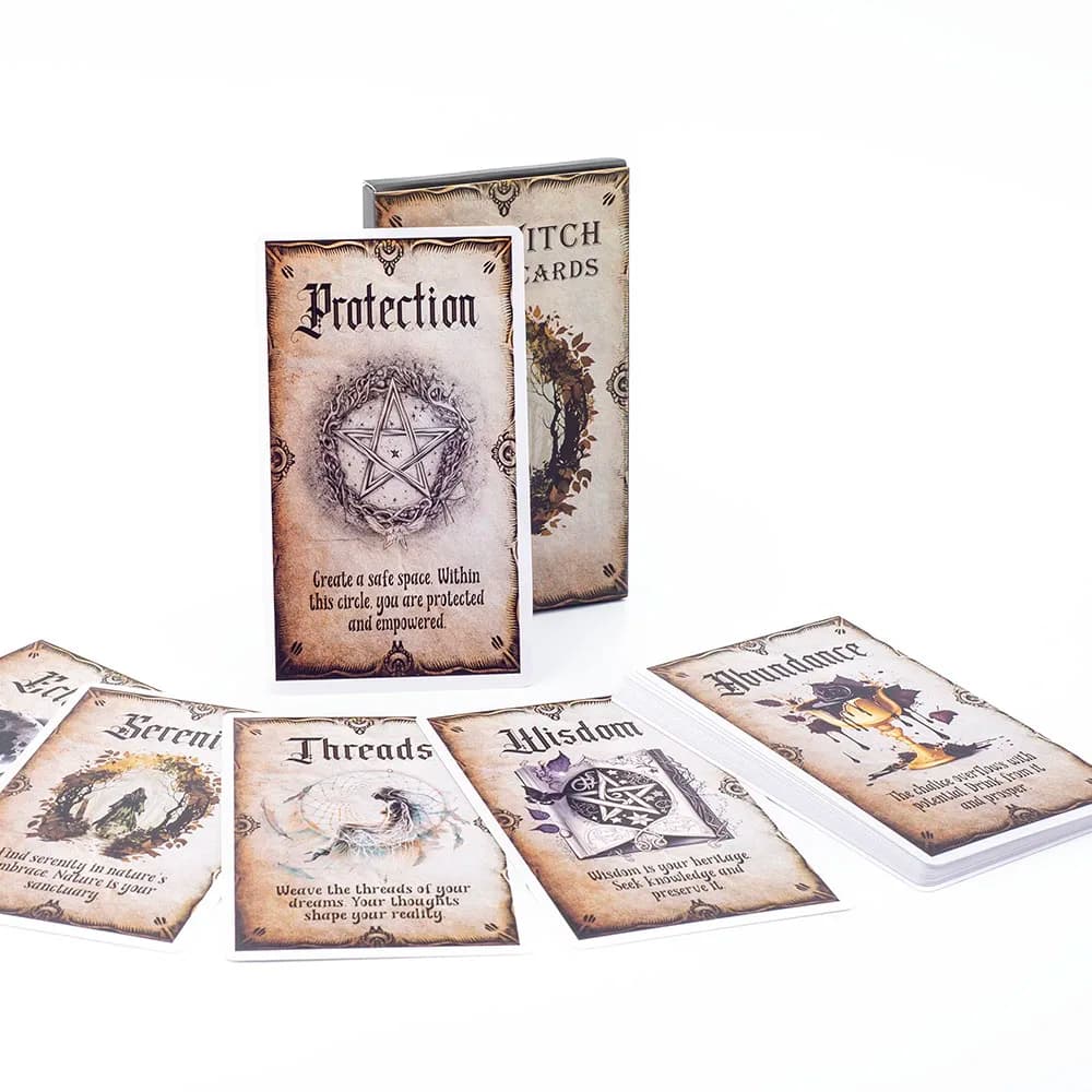 Wise Witch Oracle Cards Un mazzo da 20 carte Tarocchi di alta qualità Tempo libero Intrattenimento Riunioni di famiglia Carte da gioco da tavolo 12x7 cm