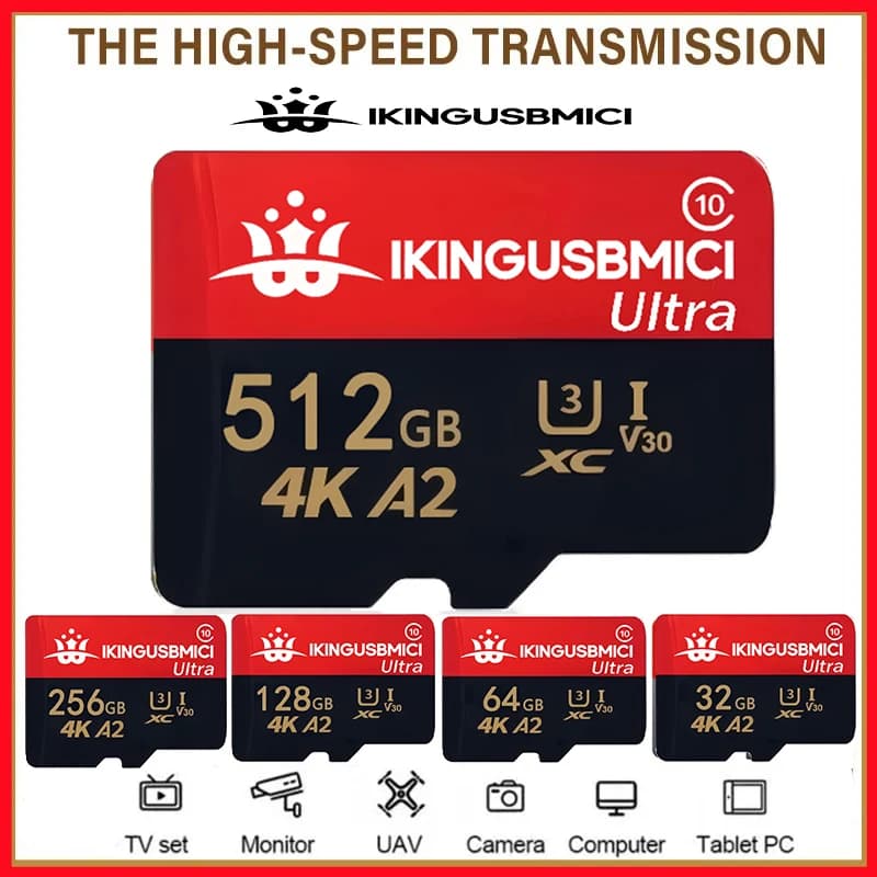 SD Cards TF Cards Micro SD Card Memory Card 32GB 128GB 256GB Fast Transfer U1 for Nintendo Switch Digital Devices Drone