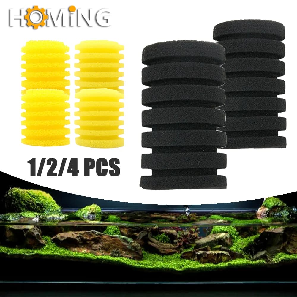 1/2/4pcs Water Filter Sponge Fish Tank Input Filter Foam Roll For Preventing Fish Shrimp Be Sucked Filter Barile Tool