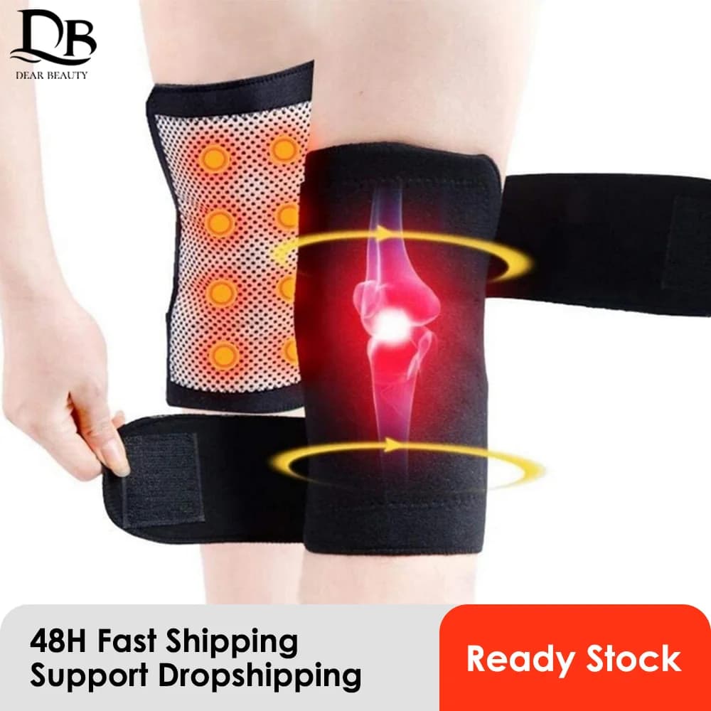 Supporto per ginocchiera autoriscaldante in tormalina 8 ginocchiera per terapia magnetica artrite sollievo dal dolore artrite protezione per gomiti