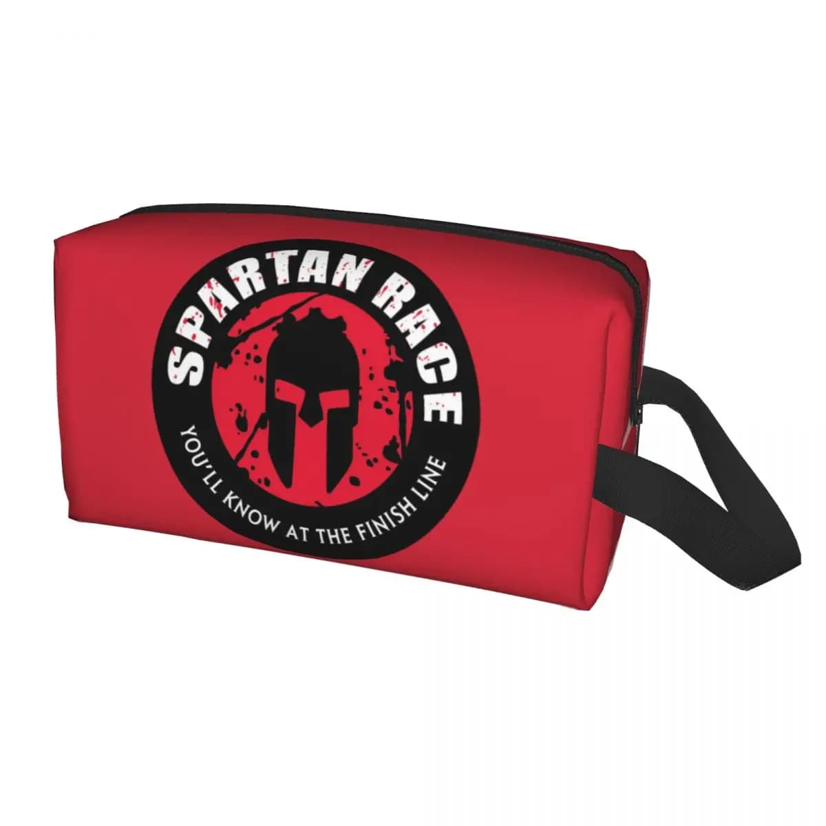 Custom Kawaii Spartan Race Sparta Spirit Travel Toiletry Bag Women Makeup Cosmetic Organizer Beauty Storage Dopp Kit